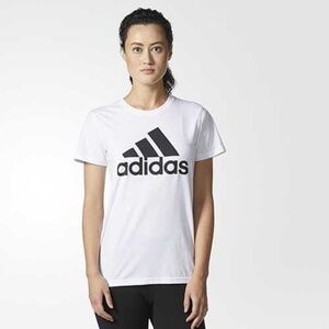 Adidas Logo White Badge Of Sport Classic Tee XS